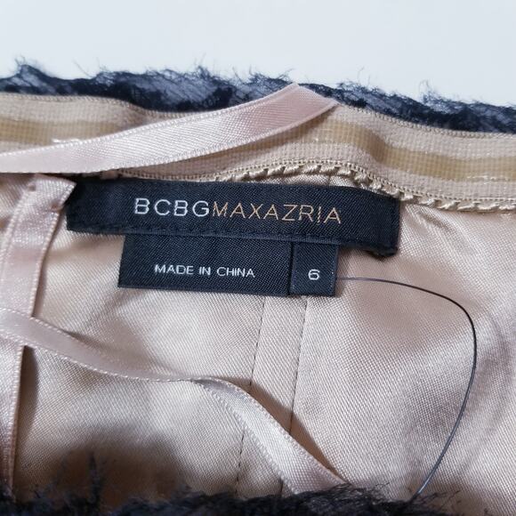 BCBGMaxAzria Black All Lace Strapless A-Line Dress - Picture 3 of 10